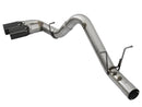 aFe Victory Series 4in 409-SS DPF-Back Exhaust w/ Dual Black Tips 2017 GM Duramax V8-6.6L(td) L5P - afe49-44089-B