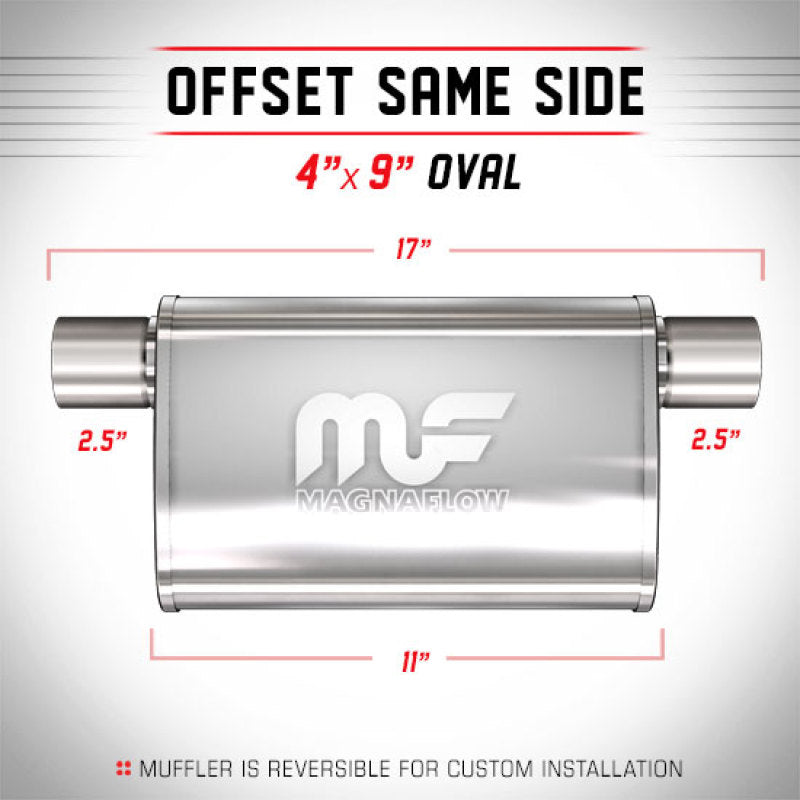 MagnaFlow Muffler Mag SS 11X4X9 2.5 O/O - mag14376