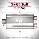MagnaFlow Muffler Mag SS 22X5X11 2.5/3.50 D/C - mag12587