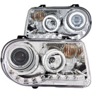 ANZO 2005-2010 Chrysler 300C Projector Headlights w/ Halo Chrome (CCFL) G2 - anz121250