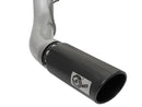 aFe ATLAS 5in DPF-Back Alum Steel Exhaust System w/Black Tip 2017 Ford Diesel Trucks V8-6.7L (td) - afe49-03090-B