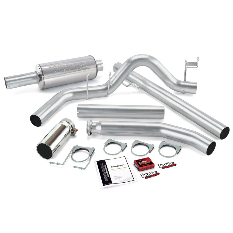 Banks Power 02 Dodge 5.9L Ext Cab Git-Kit - SS Single Exhaust w/ Chrome Tip - gbe49362