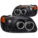 ANZO 1995-2001 Ford Explorer Projector Headlights w/ Halo Black 1 pc - anz111132