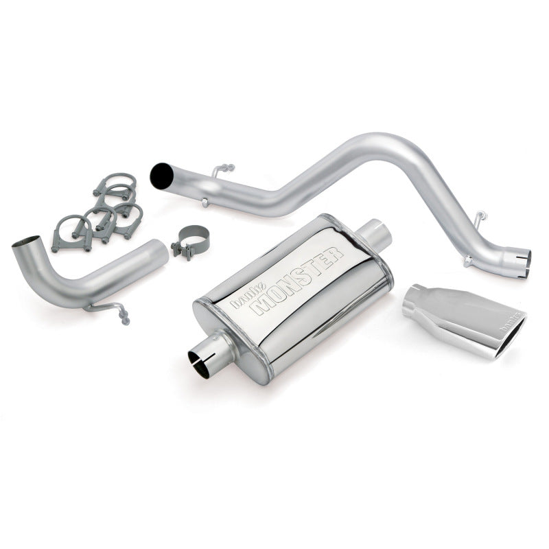 Banks Power 12-15 Jeep 3.6L Wrangler (All) - 2dr Monster Exh Sys - SS Single Exh w/ Chrome Tip - gbe51342