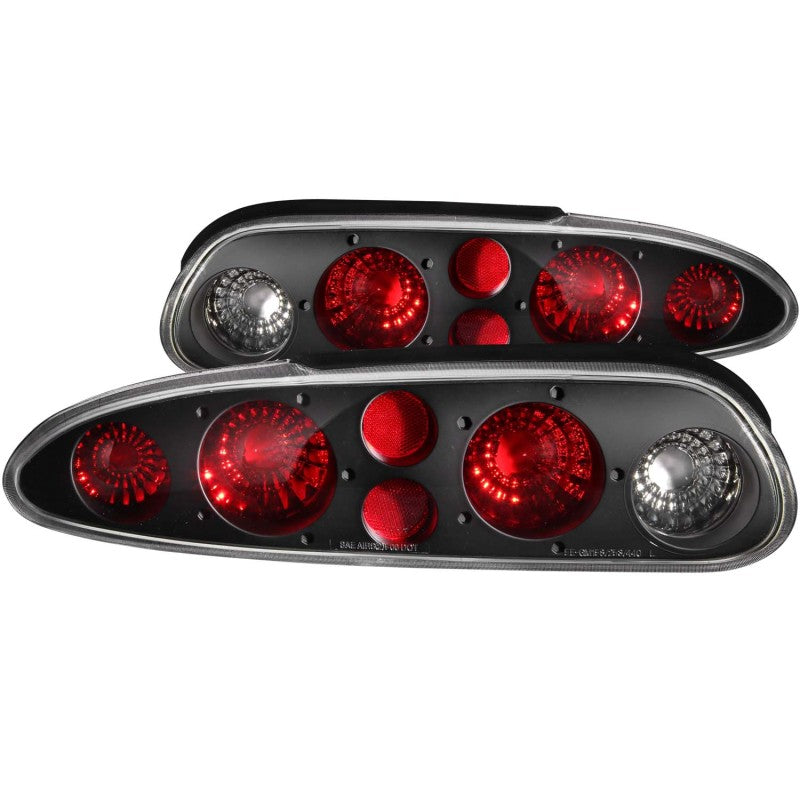 ANZO 1993-2002 Chevrolet Camaro Taillights Black - anz221013
