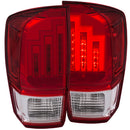 ANZO 2016-2017 Toyota Tacoma LED Taillights Red/Clear - anz311284