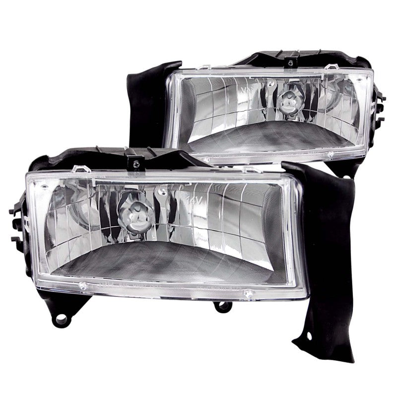 ANZO 1997-2004 Dodge Dakota Crystal Headlights Chrome - anz111021