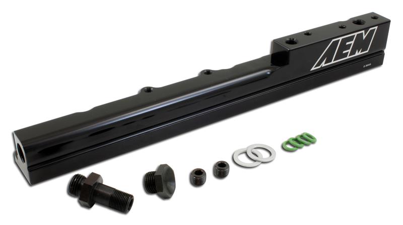 AEM 99-00 Honda Civic Si Black Fuel Rail - aem25-103BK