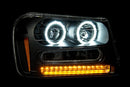 ANZO 2002-2009 Chevrolet Trailblazer Projector Headlights w/ Halo Black - anz111127