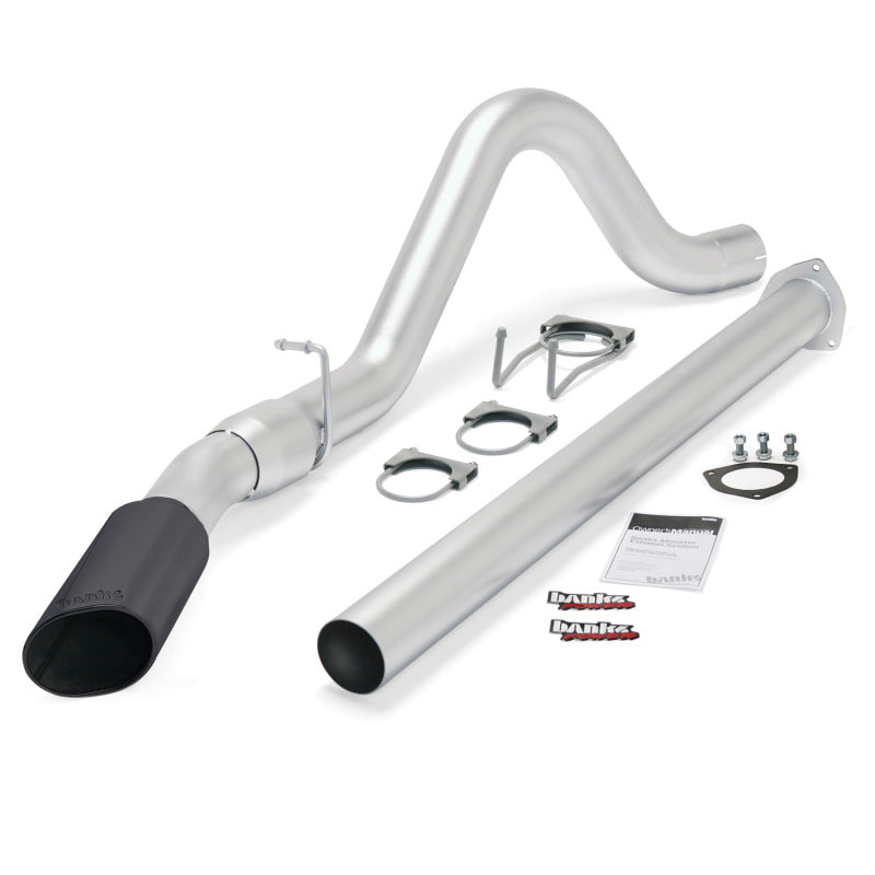 Banks Power 11-13 Ford 6.7L F250-350 Monster Exh Sys - SS Single Exh w/ Blk Tip - gbe49788-B