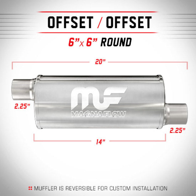 MagnaFlow Muffler Mag SS 6X6 14 2.25/2.2 - mag12635