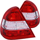 ANZO 1994-2000 Mercedes Benz C Class W202 Taillights Red/Clear - anz221157