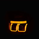 ANZO 11-16 Ford F-150 Super Duty Projector Headlights w/ U-Bar Switchback Black w/ Amber - anz111386