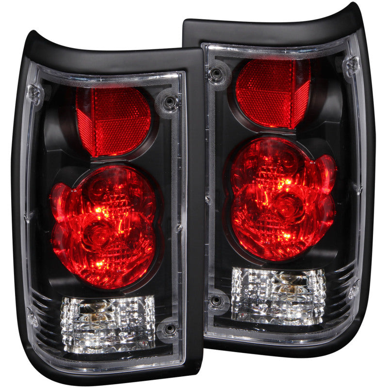 ANZO 1986-1993 Mazda B2000 Taillights Black - anz211113