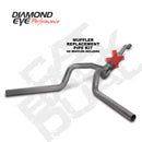 Diamond Eye KIT 4in CB MFLR RPLCMENT PIPE DUAL SS: 03-07 FORD 6.0L F250/F350 - depK4340S-RP