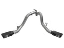 aFe LARGE Bore HD 4in Dual DPF-Back SS Exhaust w/Black Tip 16-17 GM Diesel Truck V8-6.6L (td) LML - afe49-44080-B