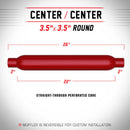 MagnaFlow Muffler Red Pack Series Glasspack 3.5in Rd 22in Body Length 2in/2in Inlet/Outlet - mag13134