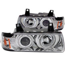 ANZO 1992-1998 BMW 3 Series E36 Projector Headlights w/ Halo Chrome G2 1 pc - anz121326