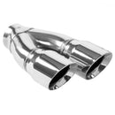 MagnaFlow Double Wall 3in Dual Round Polished Tip 2.25in Inlet - mag35228