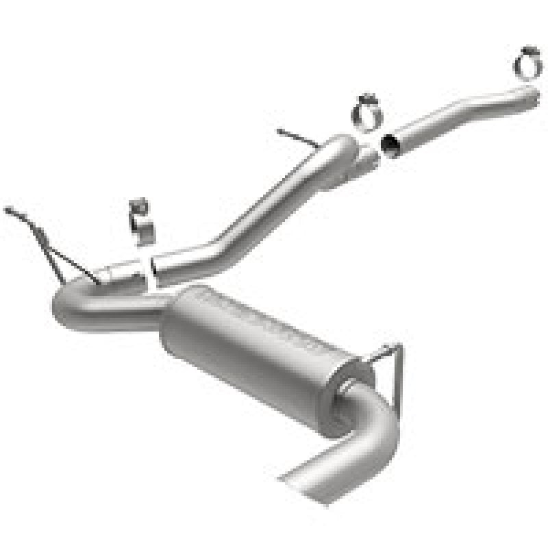 MagnaFlow 12-14 Jeep Wrangler 3.6L Single Straight Rear P/S Exit Stainless C/b Perf Exhaust-Comp - mag15118