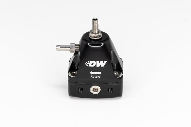 DeatschWerks DWR1000iL In-Line Adjustable Fuel Pressure Regulator - Black - dw6-1001-FRB