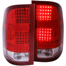 ANZO 2007-2013 Gmc Sierra LED Taillights Red/Clear - anz311089