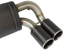 aFe MACHForce XP Exhaust SS304 Down-Pipe Back 4in Carbon Tips for 16-17 BMW M2 (F87) L6-3.0L - afe49-36330-C