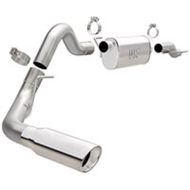 MagnaFlow Cat-Back, SS, 2.5/3in, Single Psgr Side Polished 4in Tip 2015 Ford F150 5.0L V8 Ext Cab - mag19079