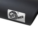 aFe Power MACH Force-Xp 4in In x 6in Out x 15in L Driver Side Clamp-On 4in 409 SS Exhaust Tip-Black - afe49T40601-B15