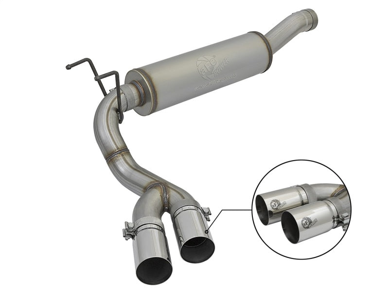 aFe POWER Rebel Series 3.5in 409 SS Cat Back Exhaust w/Pol Tips 14-17 RAM 2500/3500 V8-6.4L Hemi - afe49-42057-P