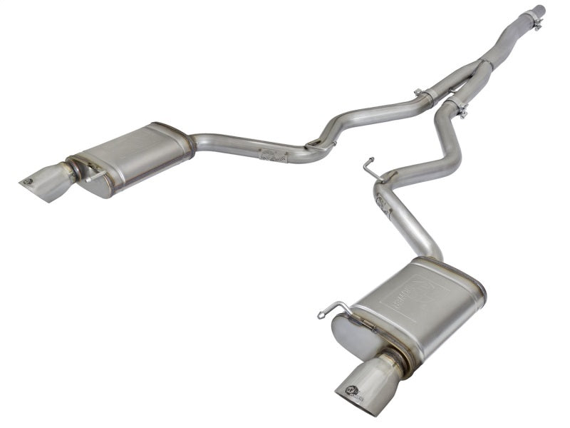 aFe MACHForce XP Exhausts Cat-Back SS-304 EXH w/ Polished Tips 15-16 Ford Mustang EcoBoost 2.3L (t) - afe49-33084-P