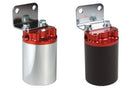 Aeromotive SS Series Billet Canister Style Fuel Filter Anodized Black/Red - 10 Micron Fabric Element - aer12317