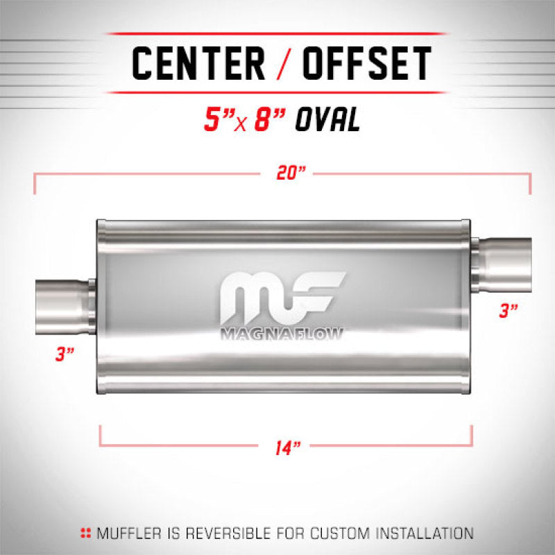 MagnaFlow Muffler Mag SS 5X8 14 3/3 O/C - mag12229