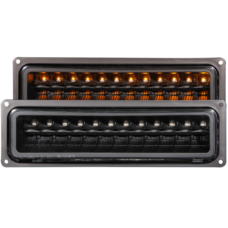 ANZO 1988-1998 Chevrolet C1500 LED Parking Lights Black - anz511050