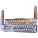 ANZO 2000-2004 Ford Excursion LED Parking Lights Chrome w/ Amber Reflector - anz511056