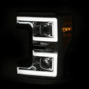 ANZO LED Headlights 17-18 Ford F-250 Super Duty Plank-Style L.E.D. Headlight Chrome (Pair) - anz111389