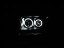 ANZO 2009-2014 Ford F-150 Projector Headlights w/ Halo Black (CCFL) - anz111161