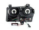 ANZO 2005-2010 Chrysler 300 Crystal Headlights w/ Halo Chrome (CCFL) - anz121137
