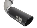 aFe LARGE BORE HD 5in DPF-Back SS Exhaust w/ Black Tip 2016 Nissan Titan 5.0L V8 (td) CC SB - afe49-46112-B