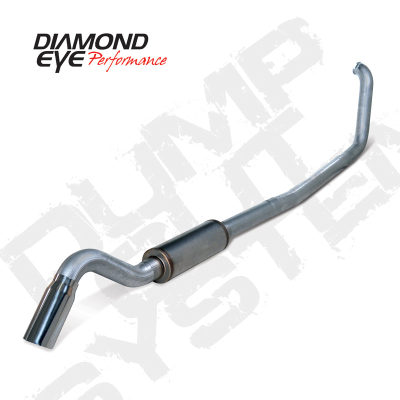 Diamond Eye KIT 4in TB SGL SS: TURN DOWN 99-03 FORD 7.3L F250/F350 - depK4318S-TD