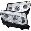 ANZO 2014-2015 Chevrolet Camaro Projector Headlights w/ U-Bar Chrome - anz121509