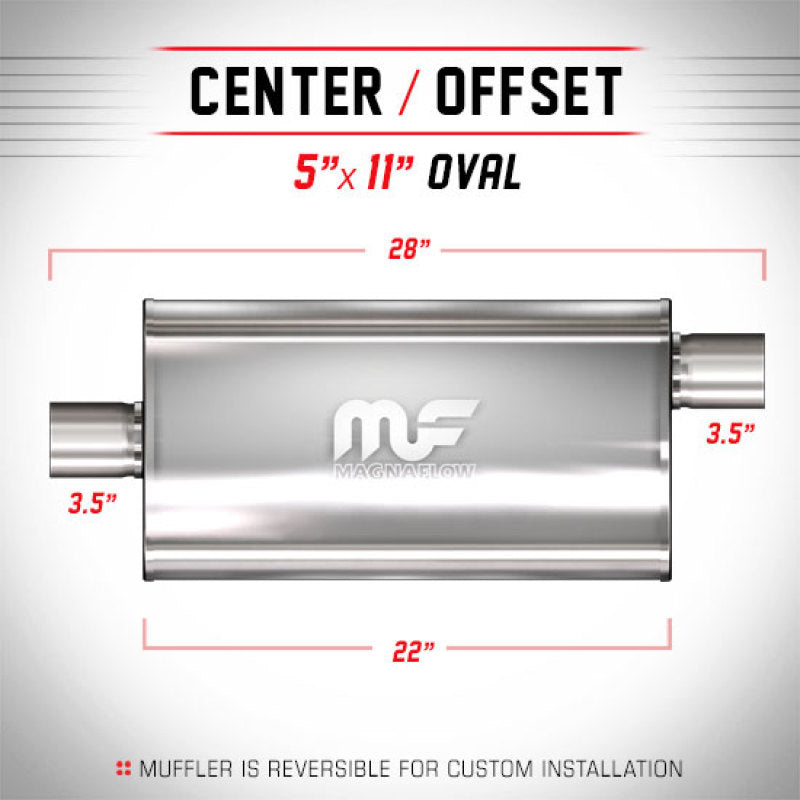 MagnaFlow Muffler MAG 409SS 5x11x22 3.5 - mag12909
