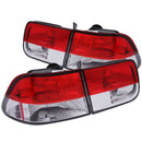 ANZO 1996-2000 Honda Civic Taillights Red/Clear - anz221222