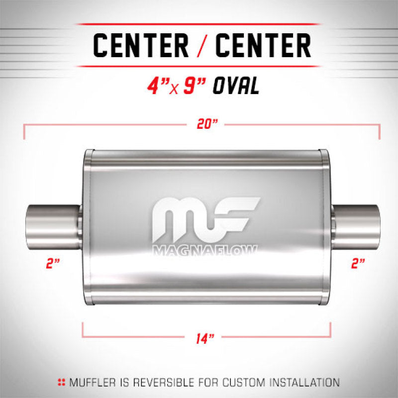 MagnaFlow Muffler Mag SS 14X4X9 2/2 C/C - mag11214