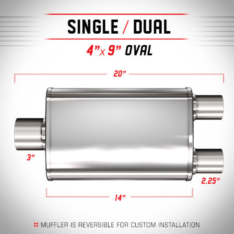 MagnaFlow Muffler Trb SS 14X4X9-3/2.25 C/D - mag13278