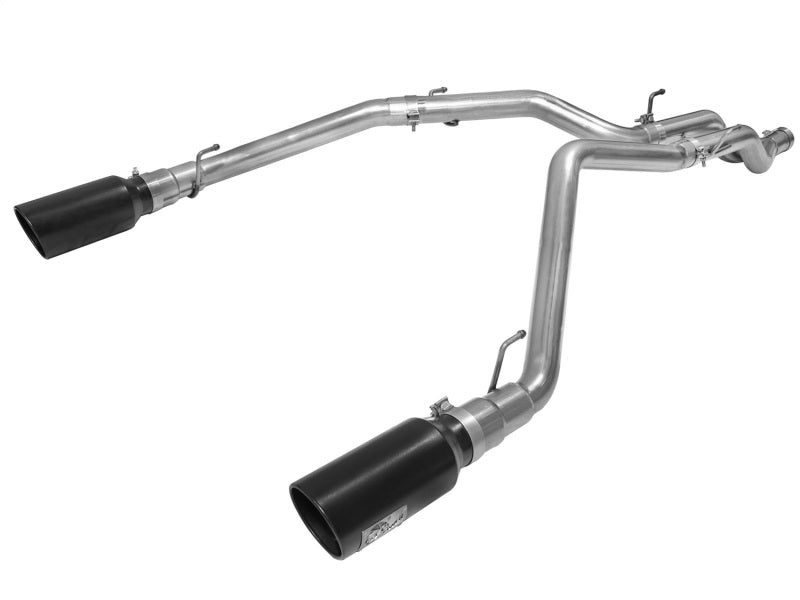 aFe MACHForce XP DPF-Back Exhaust 3in SS w/ 6in Black Tips 2014 Dodge Ram 1500 V6 3.0L EcoDiesel - afe49-42044-B