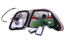 ANZO 1996-2002 Mercedes Benz E Class W210 LED Taillights Red/Clear - anz321114