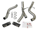 aFe LARGE BORE-HD 4in 409-SS DPF-Back Exhaust w/Dual Black Tips 2017 GM Duramax V8-6.6L (td) L5P - afe49-44086-B