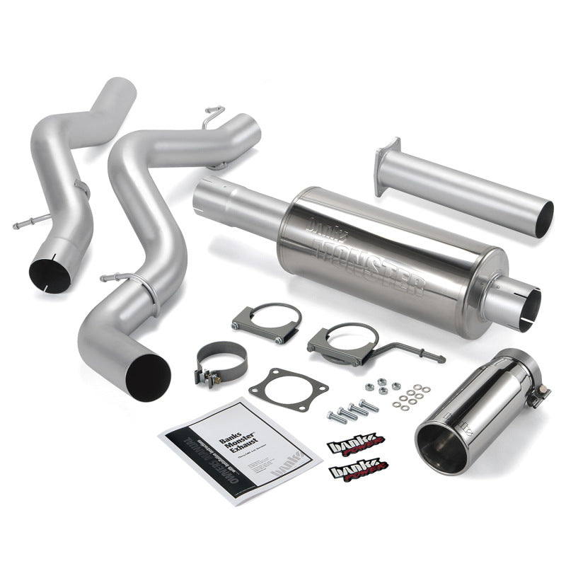 Banks Power 06-07 Chevy 6.6L ECSB Monster Exhaust System - SS Single Exhaust w/ Chrome Tip - gbe48938