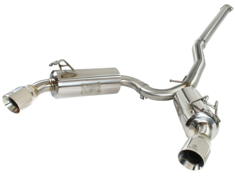 aFe Takeda Exhaust 304SS Dual Cat-Back w/ Polished Tips 08-13 Mitsubishi Lancer Evo X L4 2.0L Turbo - afe49-36701